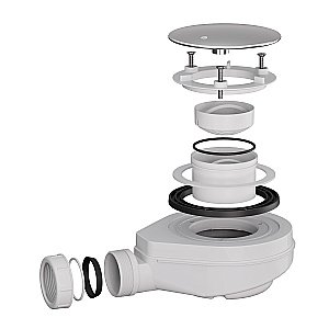 Сифон для душевого поддона RGW S-18 44241800-01 хром купить в интернет-магазине сантехники Sanbest