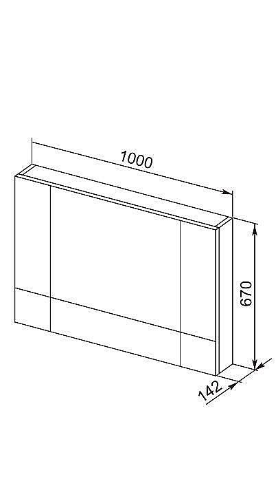 Зеркальный шкаф Aquanet Верона 100 белый купить в интернет-магазине сантехники Sanbest