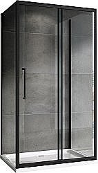 Душевой уголок ABBER Schwarzer Diamant AG30130BH-S80B-S80B 130х80 стекло прозрачное/профиль черный купить в интернет-магазине Sanbest