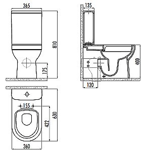 Унитаз напольный Creavit Letoon LT361-11CB белый, безободковый, с бачком купить в интернет-магазине Sanbest