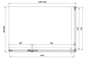 Душевой уголок Veconi Premium Alassio SP GR AL-SP-15080-00-GR-C4 150х80 стекло прозрачное осветленное/профиль брашированный графит купить в интернет-магазине Sanbest