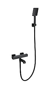 Смеситель для ванны с душем и термостатом WONZON & WOGHAND STAY 3 WW-B2026-A1-MB черный матовый купить в интернет-магазине сантехники Sanbest