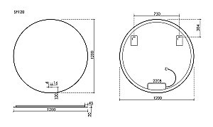 Зеркало LED Sancos Sfera SF1200 в ванную от интернет-магазине сантехники Sanbest