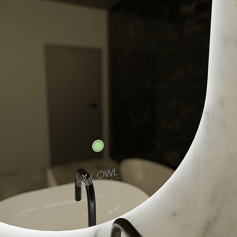 Зеркало с подсветкой Owl 1975 Rusken 55 OWLM200304 в ванную от интернет-магазине сантехники Sanbest