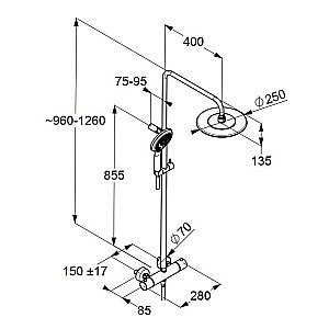Душевая система Kludi Freshline 670920500 купить в интернет-магазине сантехники Sanbest