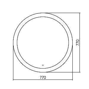 Зеркало ABBER Mond AG6202SL-0.77 77x77 в ванную от интернет-магазине сантехники Sanbest