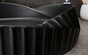 Раковина накладная Gid Creativo 60 Bm888 53358 черная матовая купить в интернет-магазине Sanbest