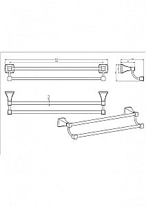 Полотенцедержатель CeramaLux Domino 95409 хром купить в интернет-магазине сантехники Sanbest