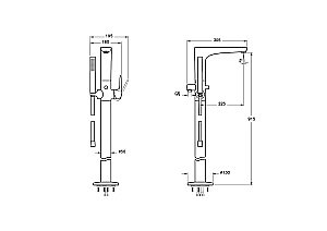Смеситель для ванны Vitra Root Round A4274126EXP медь купить в интернет-магазине сантехники Sanbest