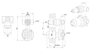 Скрытая часть 3-ФУНКЦ Bravat Rhein D969CP-B-ENG купить в интернет-магазине сантехники Sanbest