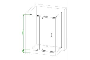 Душевой уголок Royal Bath HPV RB90HPV-T-BL 90х90 прозрачное стекло/черный профиль купить в интернет-магазине Sanbest