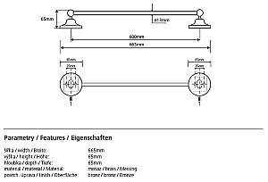 Полотенцедержатель Bemeta Retro 144104047 купить в интернет-магазине сантехники Sanbest
