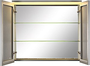 Зеркальный шкаф De Aqua Алюминиум 261754 100 серебро купить в интернет-магазине сантехники Sanbest