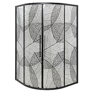 Душевой уголок DTO HB 100 98887 с рисунком/профиль черный купить в интернет-магазине Sanbest