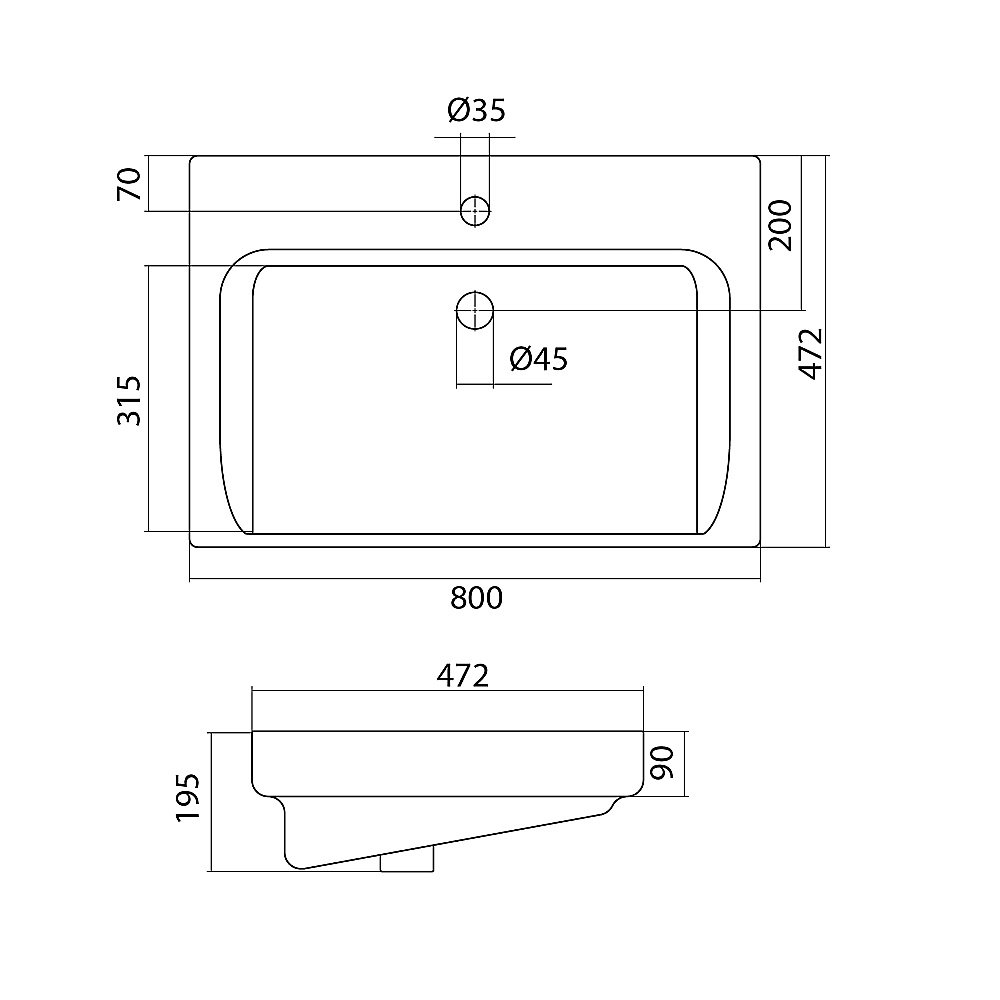Тумба с раковиной Акватон Америна 80 белая глянцевая для ванной в интернет-магазине Sanbest