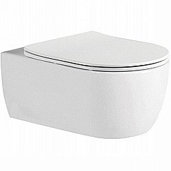 Унитаз подвесной Aquatek Европа AQ1106L-00 белый, с крышкой микролифт, безободковый купить в интернет-магазине Sanbest