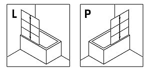 Шторка для ванны NEW TRENDY SUPERIA BLACK 100 прозрачная/профиль черный купить в интернет-магазине Sanbest