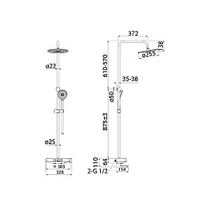 Душевая система IDDIS Shelfy SHEWTBTi06 купить в интернет-магазине сантехники Sanbest