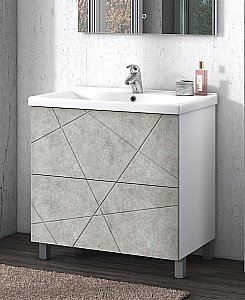 Тумба с раковиной Vigo Geometry 800-0-2 бетон для ванной в интернет-магазине Sanbest