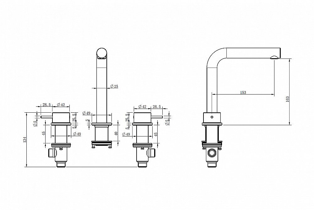 Смеситель для раковины ABBER Emotion 316 AF8808BRG розовое золото брашированное купить в интернет-магазине сантехники Sanbest
