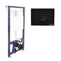 Инсталляция для унитаза BERGES NOVUM с кнопкой R5 черная купить в интернет-магазине сантехники Sanbest