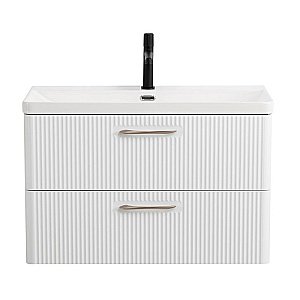 Тумба с раковиной BelBagno DUE-800-2C-SO-BL-P Bianco Lucido для ванной в интернет-магазине Sanbest