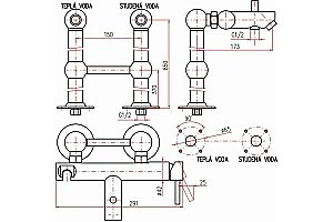 Смеситель для ванны RAV-Slezak SEINA SE950.5/2CMAT черный купить в интернет-магазине сантехники Sanbest