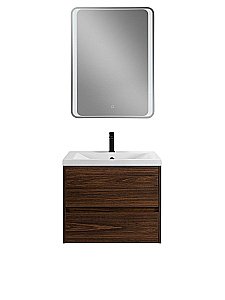 Тумба с раковиной Art&Max Family-M-580-2C-SO-BO/AM-LAV-580-MR-A Дуб бурбон для ванной в интернет-магазине Sanbest