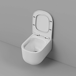 Унитаз подвесной Grossman Thin Rim GR-5605SQ белый, безободковый, с крышкой микролифт, слив торнадо купить в интернет-магазине Sanbest