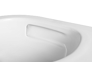 Унитаз подвесной CeramaLux TR-0199ZK безободковый, с крышкой микролифт, белый купить в интернет-магазине Sanbest