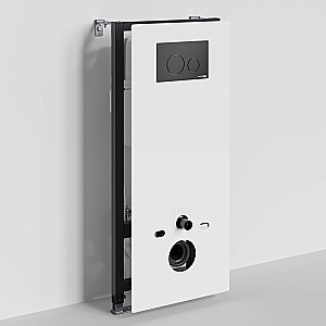 Инсталляция для унитаза WasserKraft Abens 20TLT.010.ME.WH.MB02 белая панель/кнопка черная матовая купить в интернет-магазине сантехники Sanbest