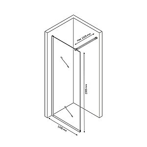 Душевое ограждение Berges SKY BLACK 120 тонированное стекло купить в интернет-магазине Sanbest
