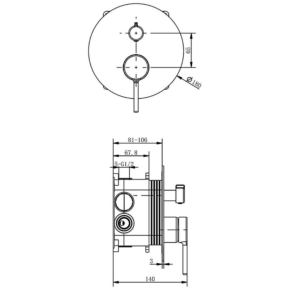 Смеситель для душа Excellent Pi AREX.1247CR хром купить в интернет-магазине сантехники Sanbest