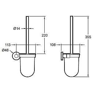 Ершик подвесной Jacob Delafon CLASSIQUE E77830-CP купить в интернет-магазине сантехники Sanbest