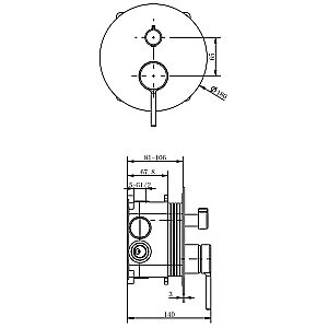 Смеситель для душа Excellent Pi AREX.1247CR хром купить в интернет-магазине сантехники Sanbest