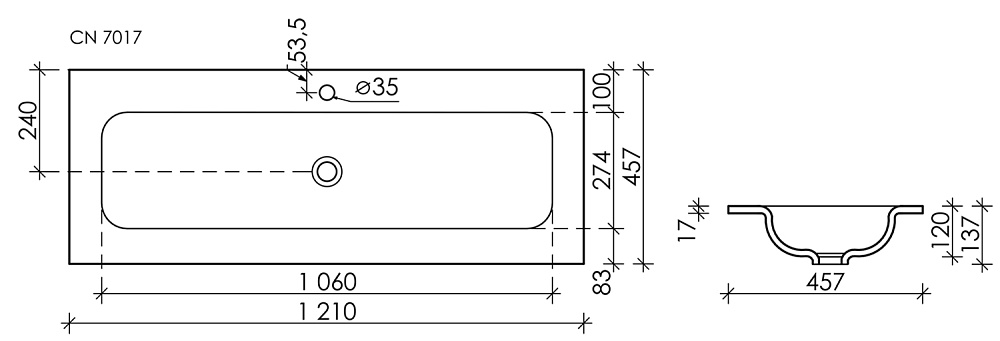 Раковина Ceramica Nova Element CN7017 купить в интернет-магазине Sanbest