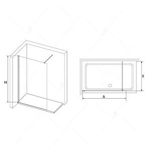 Душевое ограждение RGW Walk In WA-010B 110 матовое купить в интернет-магазине Sanbest