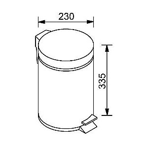 Ведро для мусора Aquanet 8073 8 л купить в интернет-магазине сантехники Sanbest