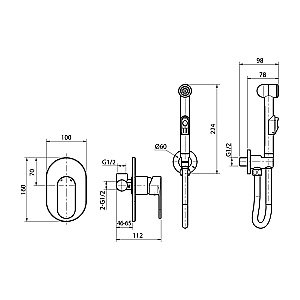 Гигиенический душ Koller Pool Round Arc RAH0045 хром купить в интернет-магазине сантехники Sanbest