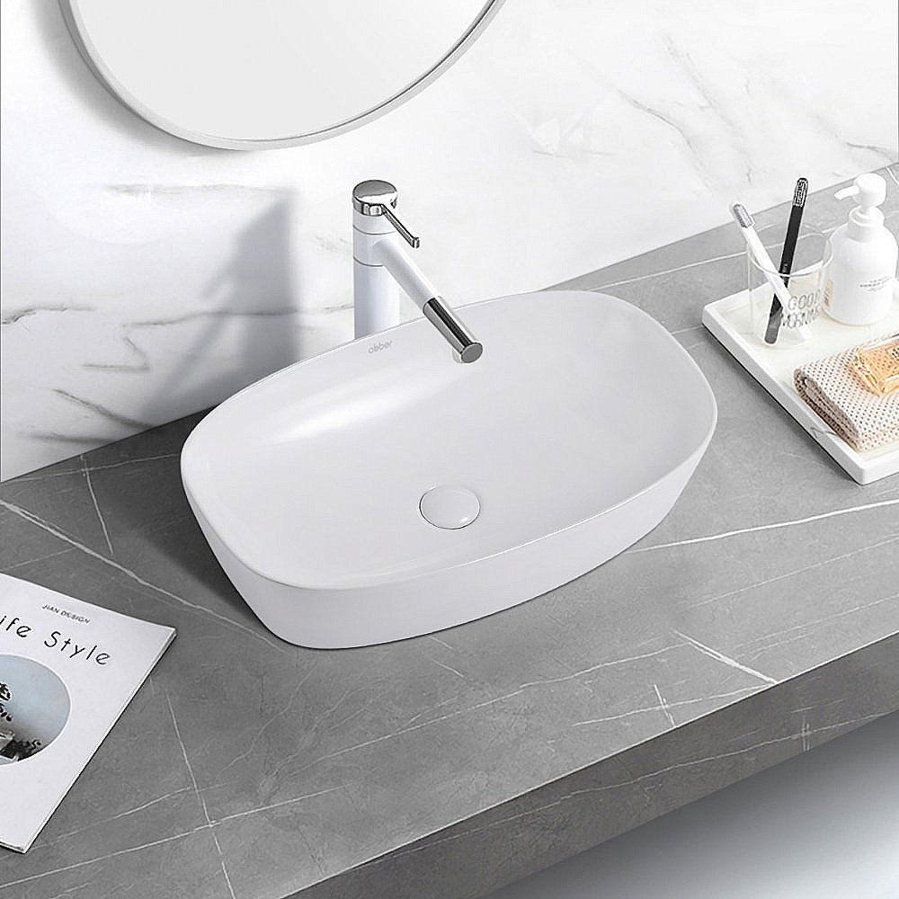 Раковина накладная ABBER Rechteck AC2206 белая купить в интернет-магазине Sanbest