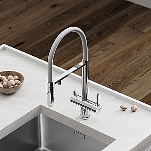 Смеситель для кухни Sancos Imola SC4010CHwh хром купить в интернет-магазине сантехники Sanbest