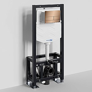 Система инсталляции для унитаза WasserKraft Dill 61TLT.010.ME.RG04 с кнопкой розовое золото купить в интернет-магазине сантехники Sanbest