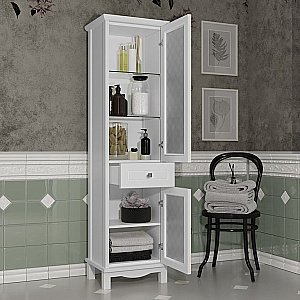 Пенал Опадирис Омега 45 белый матовый для ванной в интернет-магазине сантехники Sanbest