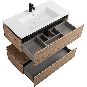 Нижняя тумба Cezares SLIDER-1000-1C-PI-RT-P дуб тангент для ванной в интернет-магазине сантехники Sanbest