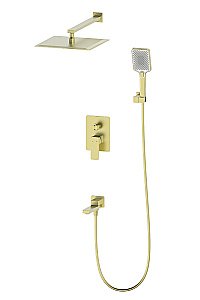 Душевая система встраиваемая WONZON & WOGHAND EDGE, Брашированное золото (WW-88939003- BG) купить в интернет-магазине сантехники Sanbest