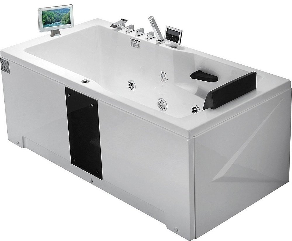 Ванна акриловая Gemy Enjoy Yourself G9066-II O 171х86 белая с гидромассажем купить в интернет-магазине Sanbest