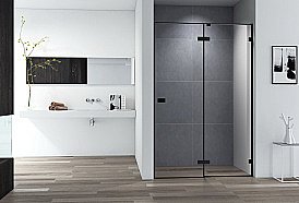 Душевая дверь Cezares BELLAGIO-B-12-120-C-NERO купить в интернет-магазине Sanbest