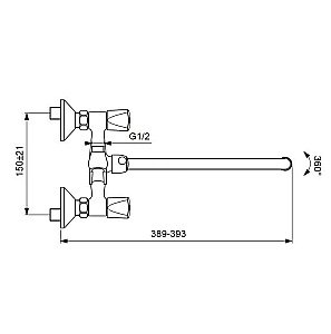 Смеситель для ванны и душа VIDIMA PRACTIC BA230AA купить в интернет-магазине сантехники Sanbest