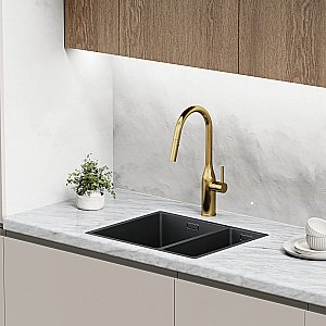 Смеситель для кухни Sancos Grand SC4002BG брашированное золото купить в интернет-магазине сантехники Sanbest