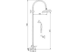 Душевая система Rav-Slezak MORAVA RETRO MK381.5/3SM бронза купить в интернет-магазине сантехники Sanbest